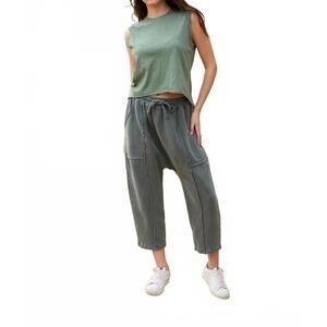 NEW PEOPLE OF LEISURE sundown sweatpants in forest green